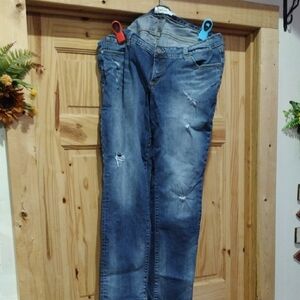 Stylish Distressed Blue Jeans